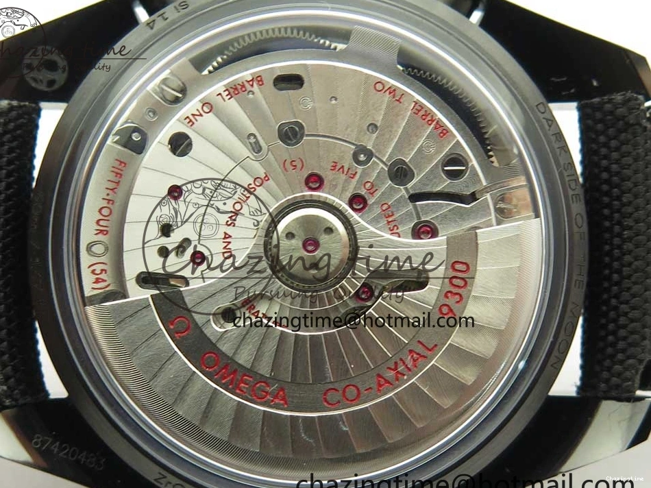 0112 Speedmaster “Dark Side of The Moon” Real Ceramic OMF 1:1 Best Edition Black Black on Nylon Strap A WeatherProof 7976